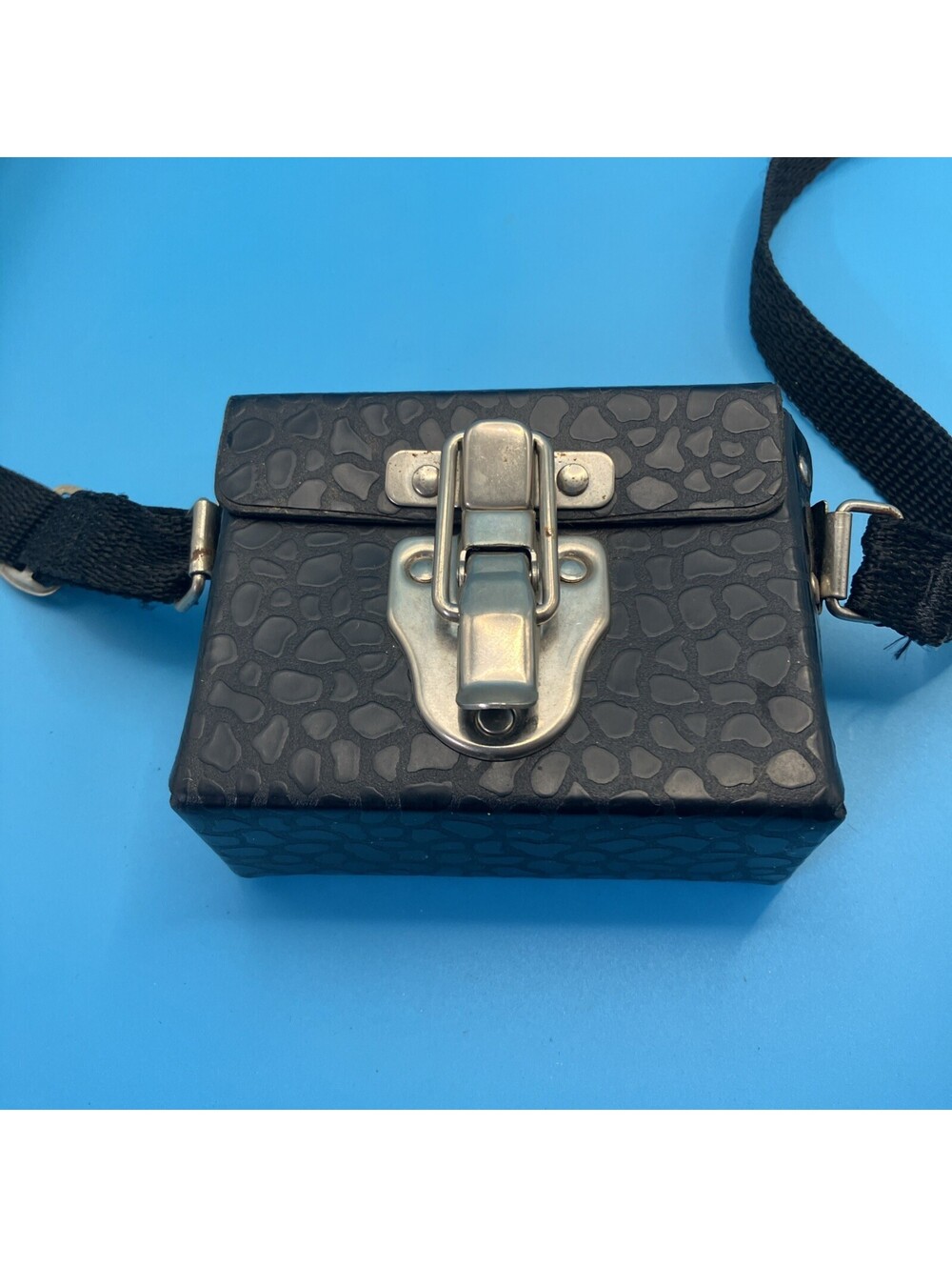 Vinatge Safari Black Hard Camera Case Or Makeup Case Used